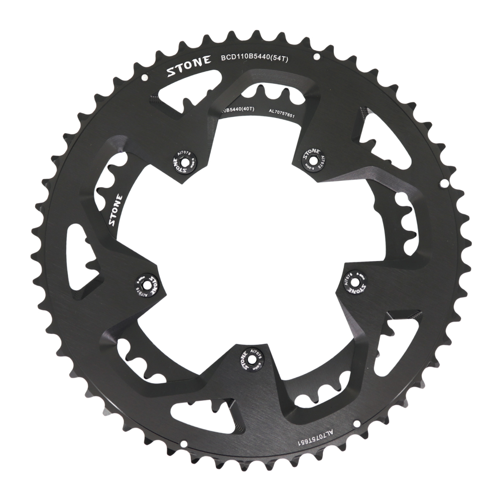 Stone Bike Round Double Chainring 110bcd 2x 52 36T 53 39T 54 40T 50 34 for Sram Red Rival S350 S900 Rotor Force 110 BCD 5 Bolts