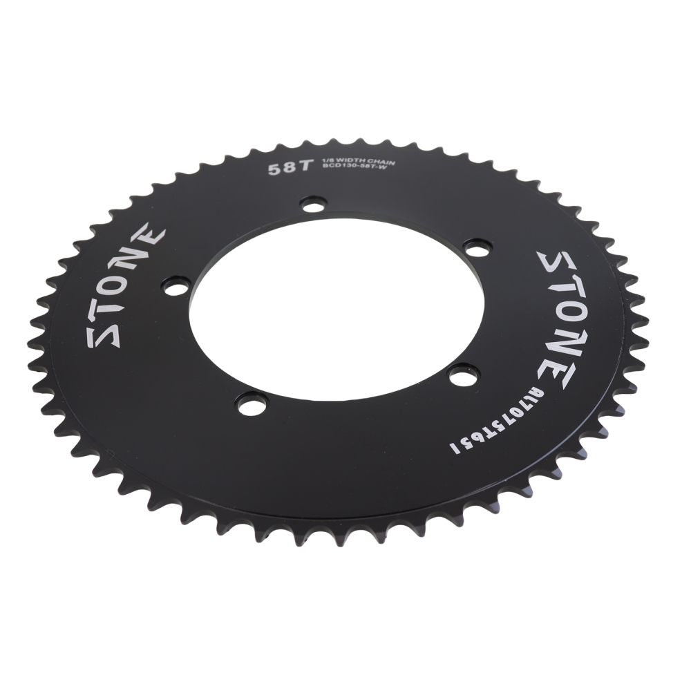 Stone 130 BCD Chainring Fixed Gear Track Bike Fixie Round 42T 46T 48T 50T 52t 54 58t 60t Tooth Chainwheel 130bcd 1/2*1/8 Chain