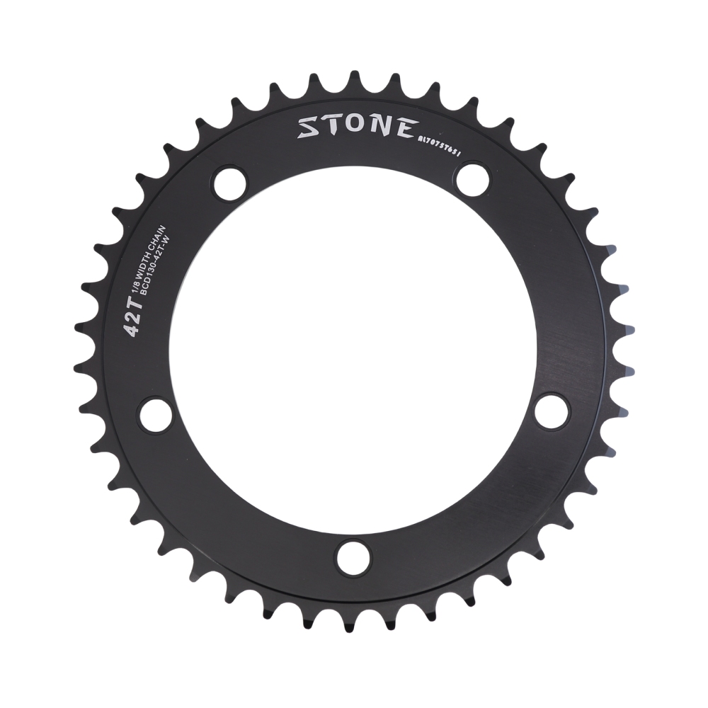Stone 130 BCD Chainring Fixed Gear Track Bike Fixie Round 42T 46T 48T 50T 52t 54 58t 60t Tooth Chainwheel 130bcd 1/2*1/8 Chain