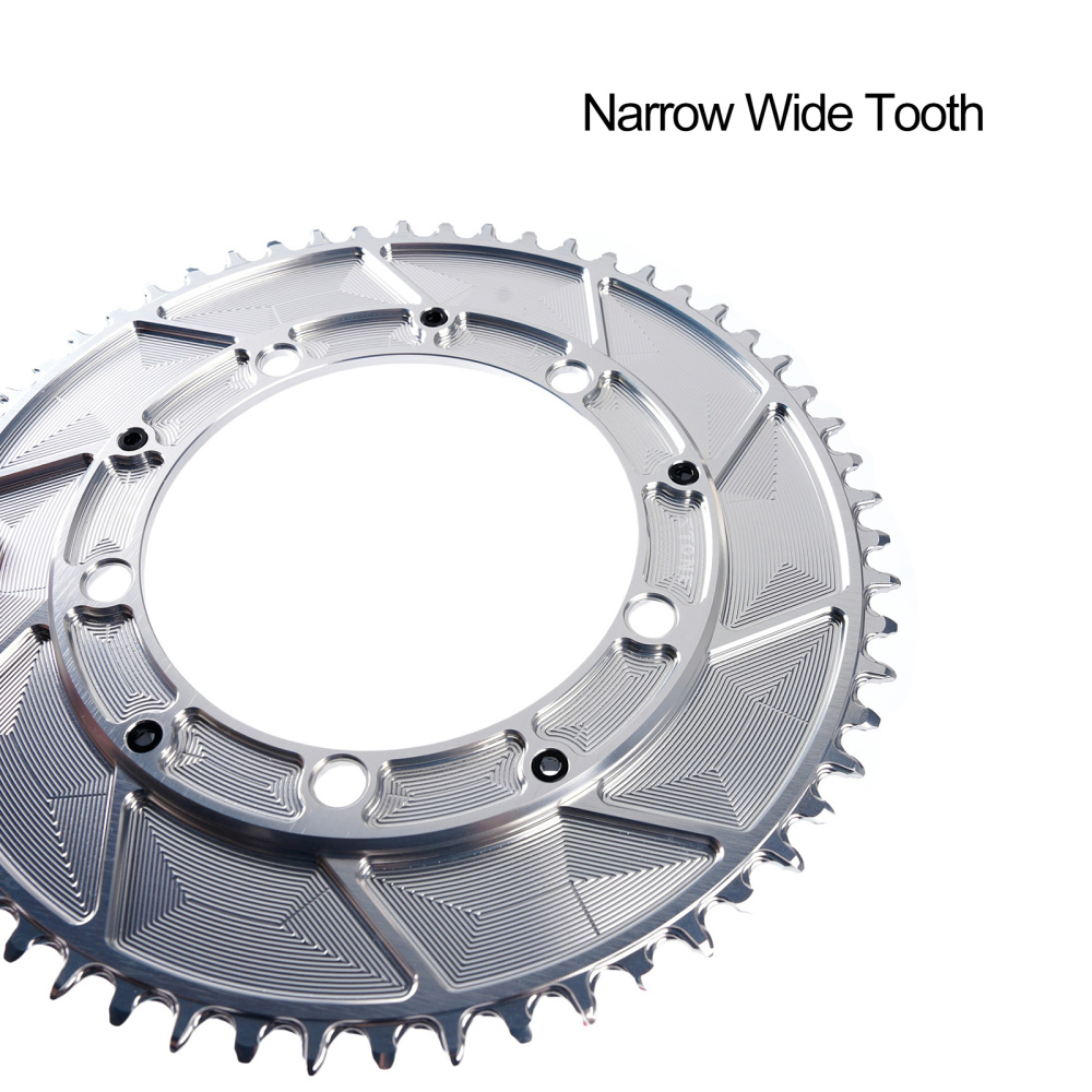 Stone 130BCD Round Chainring 4MM Offset Aero for Shimano 5700 6700 Round 42t 44T 46 48 50 52 55 58T 60T Road Bike ChainWheel 130bcd for Sram Red