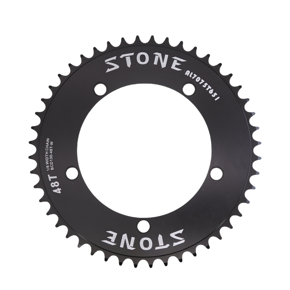 Stone 130 BCD Chainring Fixed Gear Track Bike Fixie Round 42T 46T 48T 50T 52t 54 58t 60t Tooth Chainwheel 130bcd 1/2*1/8 Chain