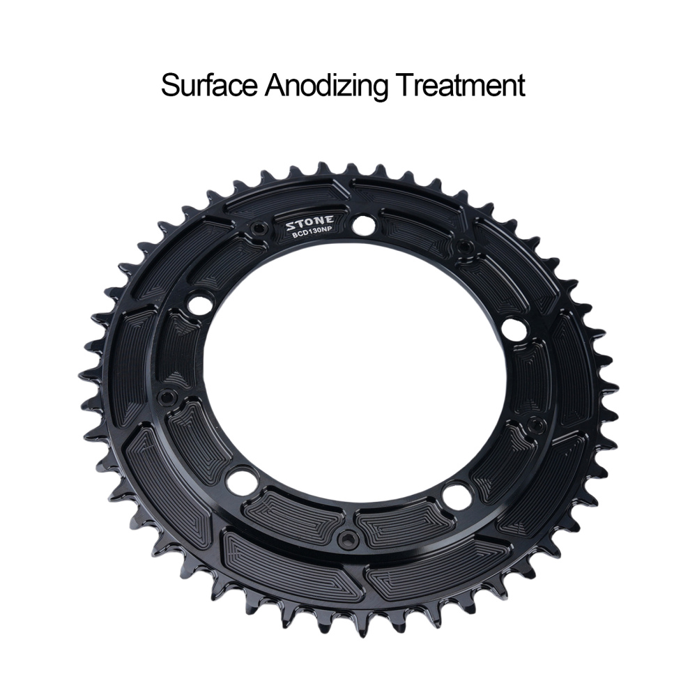 Stone 130BCD Round Chainring 4MM Offset Aero for Shimano 5700 6700 Round 42t 44T 46 48 50 52 55 58T 60T Road Bike ChainWheel 130bcd for Sram Red