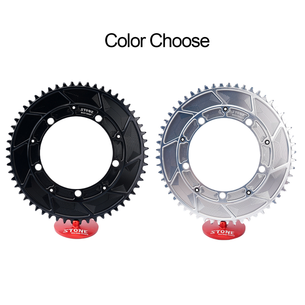 Stone 130BCD Round Chainring 4MM Offset Aero for Shimano 5700 6700 Round 42t 44T 46 48 50 52 55 58T 60T Road Bike ChainWheel 130bcd for Sram Red