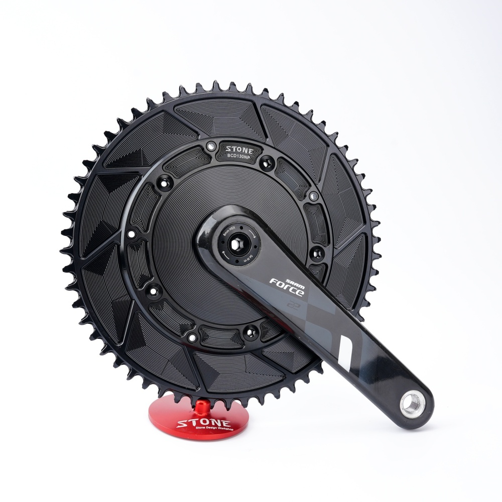 Stone 130BCD Round Chainring 4MM Offset Aero for Shimano 5700 6700 Round 42t 44T 46 48 50 52 55 58T 60T Road Bike ChainWheel 130bcd for Sram Red