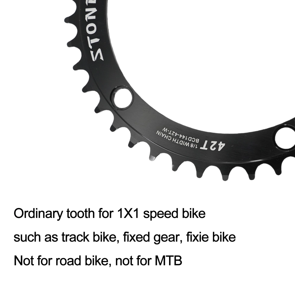 Stone Chainring 144 BCD Track Bike Fixie Aero Fixed Gear Round 42T