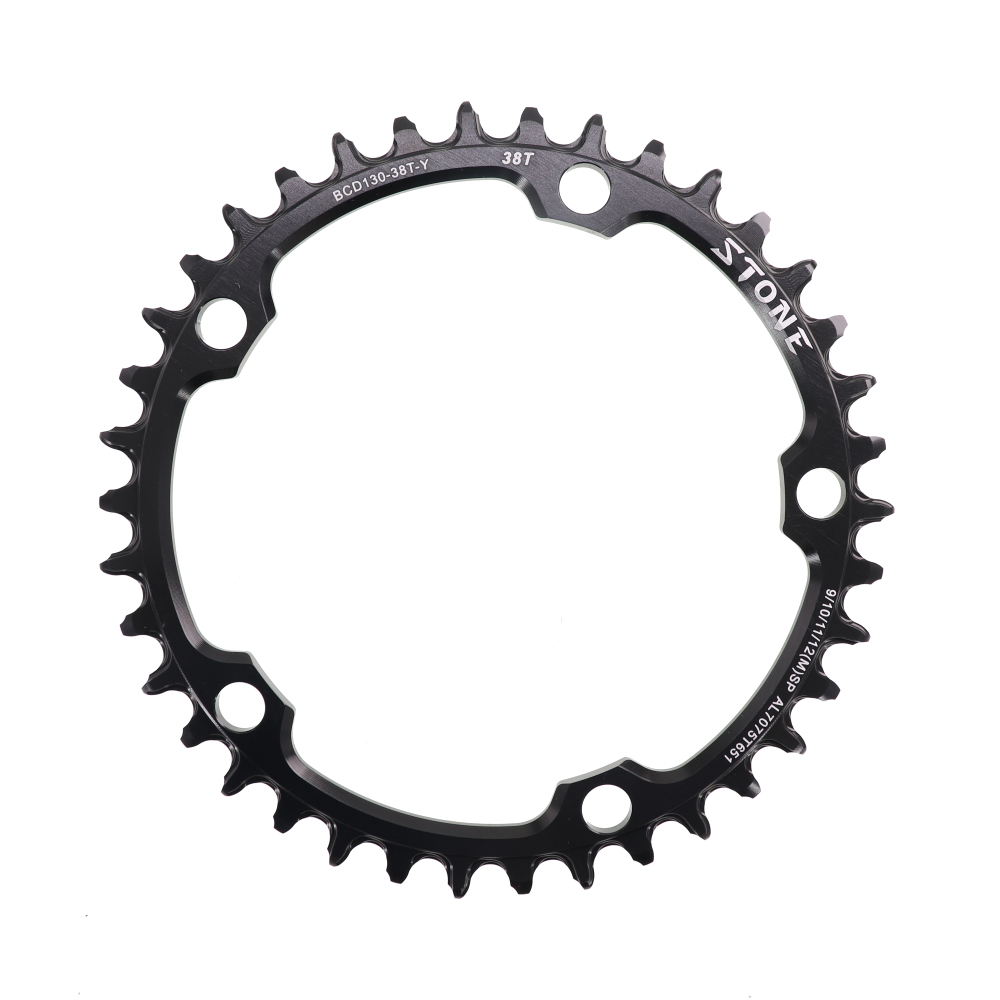 Stone Round Bike Chainring 130 BCD for Brompton 3sixty Shimano 5700 6700 38 40 48 52 54 56T 58T 60T 62t 64t 66t 68t 70t Road Bike Folding 130bcd