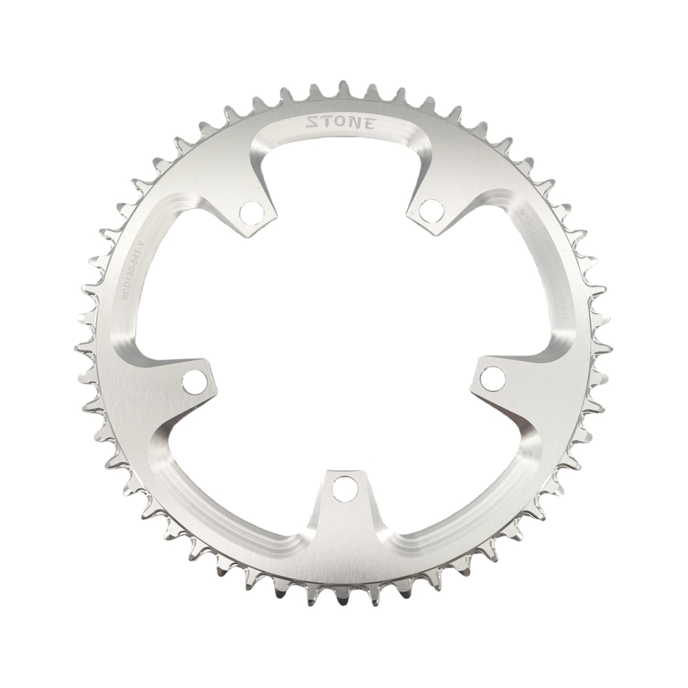 Stone Round Bike Chainring 130 BCD for Brompton 3sixty Shimano 5700 6700 38 40 48 52 54 56T 58T 60T 62t 64t 66t 68t 70t Road Bike Folding 130bcd