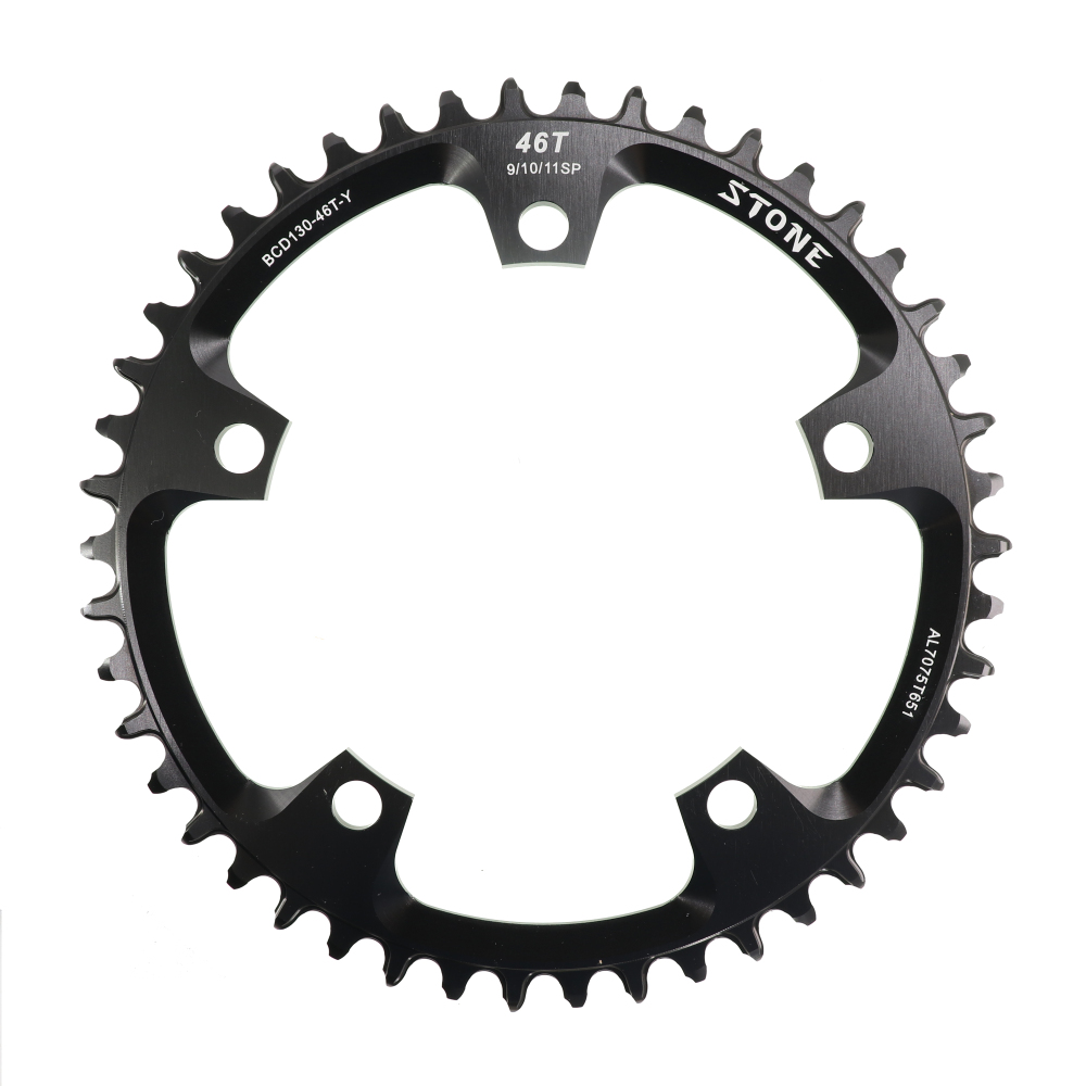 Stone Round Bike Chainring 130 BCD for Brompton 3sixty Shimano 5700 6700 38 40 48 52 54 56T 58T 60T 62t 64t 66t 68t 70t Road Bike Folding 130bcd