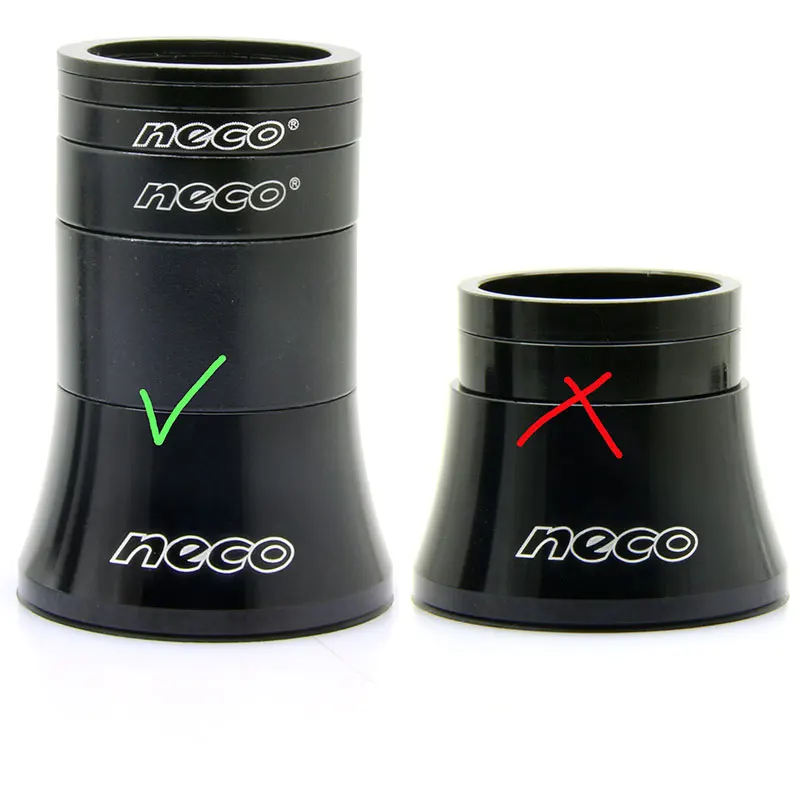 Neco 1.125 Inch 28.6mm 20/10/5/3/2mm Bicycle Headset Stem Al Carbon Fibre Bike Fork Adjusting Dust Cover Spacer Washer