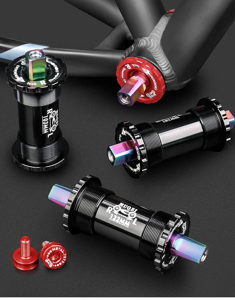 MUQZI Titanium Alloy Bottom Bracket BB68 103 107 110 113 119 122mm Ceramic Square Taper Bottom Bracket 68mm