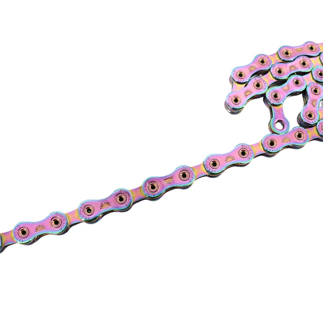 Sunrace Bike Chain 12-speed SLA roller hollow gold oil slick Titanium coating MTB road bike chain for Shimano/ for SRAM