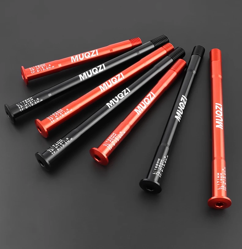 MUQZI MTB Thru Axle 15x100 15x110 12x142 12x100 12x148 Road Bicycle Wheel Axle 12mm 15mm Hub Thru Axle Fork Shaft