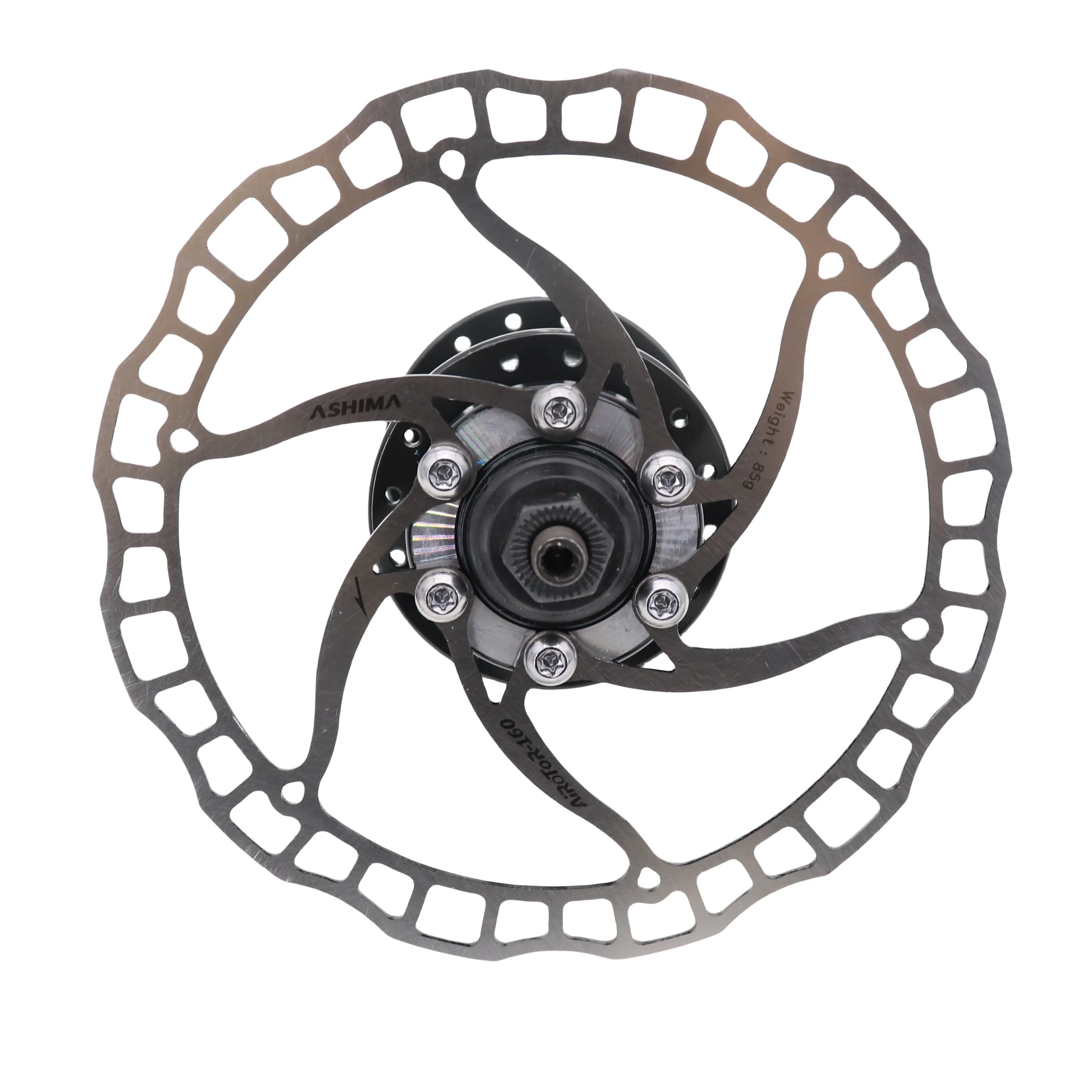 ASHIMA ARO 08 Stainless Steel Disc Brake Rotor 140/160/180/203mm for 6-Bolt MTB Hubs, Black Red Silver Options