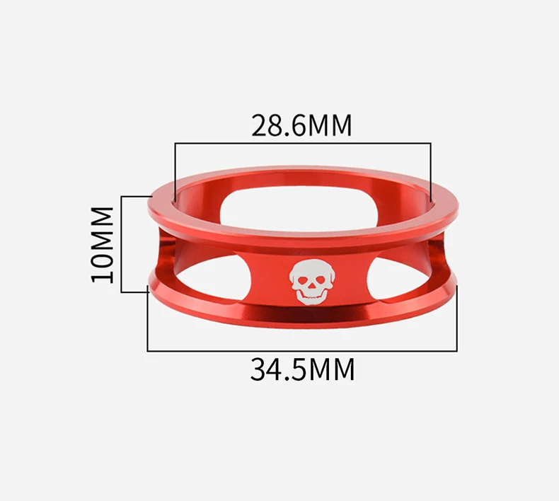 MUQZI Fork Washer 10mm CNC Bike Headset Spacer For 1-1/8 inch 28.6mm MTB BMX Road Bicycle Fork Washer