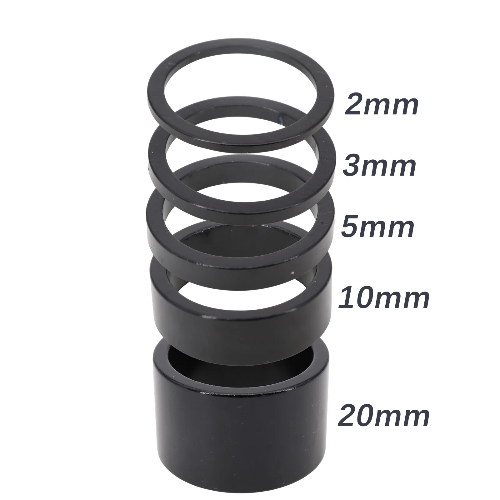 Neco 1 Inch 25.4mm 20/10/5/3/2mm Bicycle Headset Stem Al Bike Fork Star Nut Top Cap Cover Adjusting Dust Cover Spacer