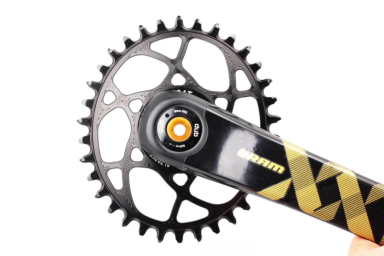 Stone Oval Direct Mount Chainring for SRAM GXP 3-bolt, 6mm Offset