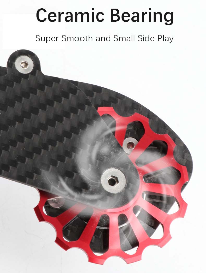 Road Bike Rear Derailleur Carbon Fiber Ceramic Bearing 17T Pulley Guide Wheel R5800 R6800 R7000 R8000 R9100 R9000 4700
