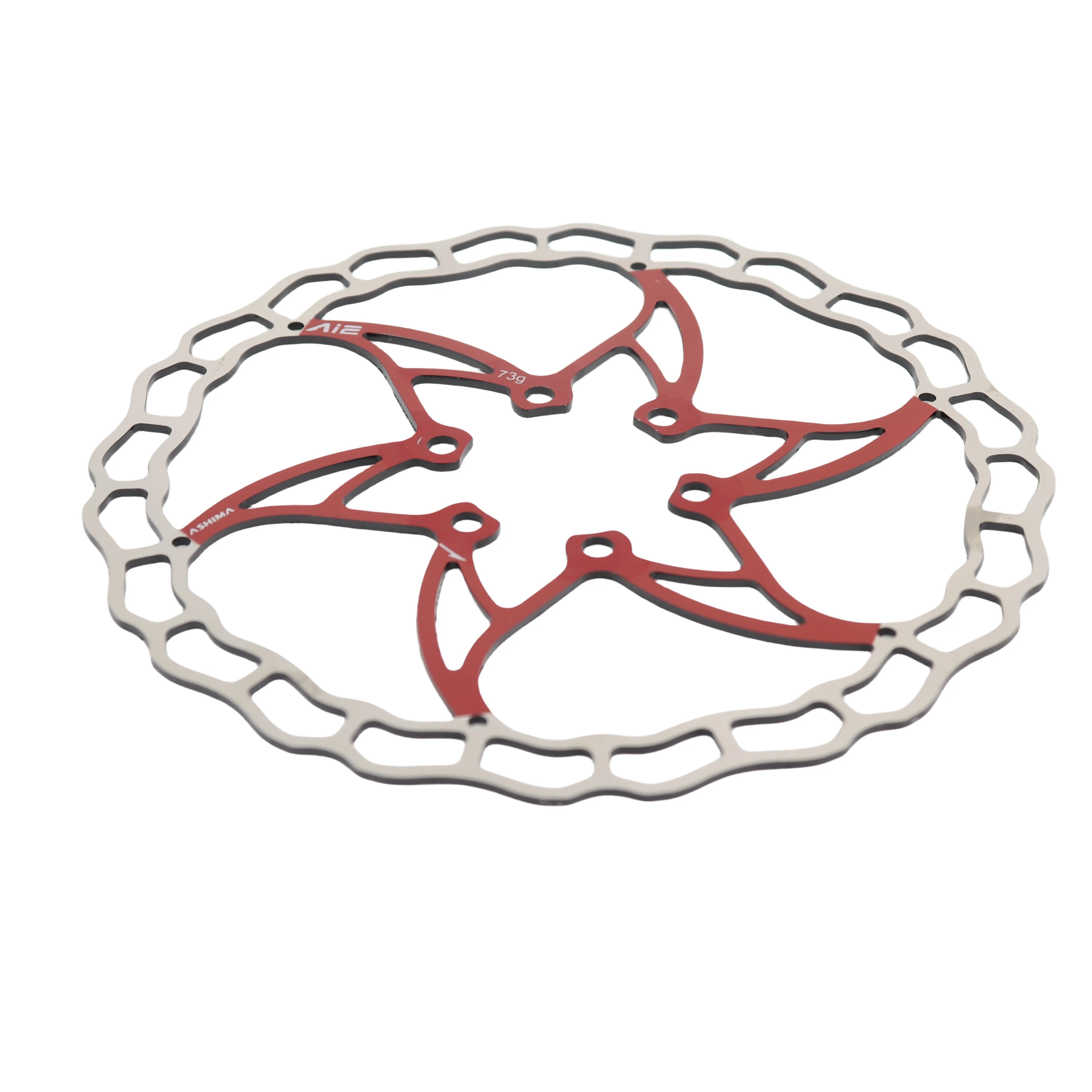 ASHIMA ARO 09 Brake Disc Rotor Only 64g MTB Bike Stainless Steel 140mm 160mm 180mm 203mm with 6 Bolts Black Red 1PC