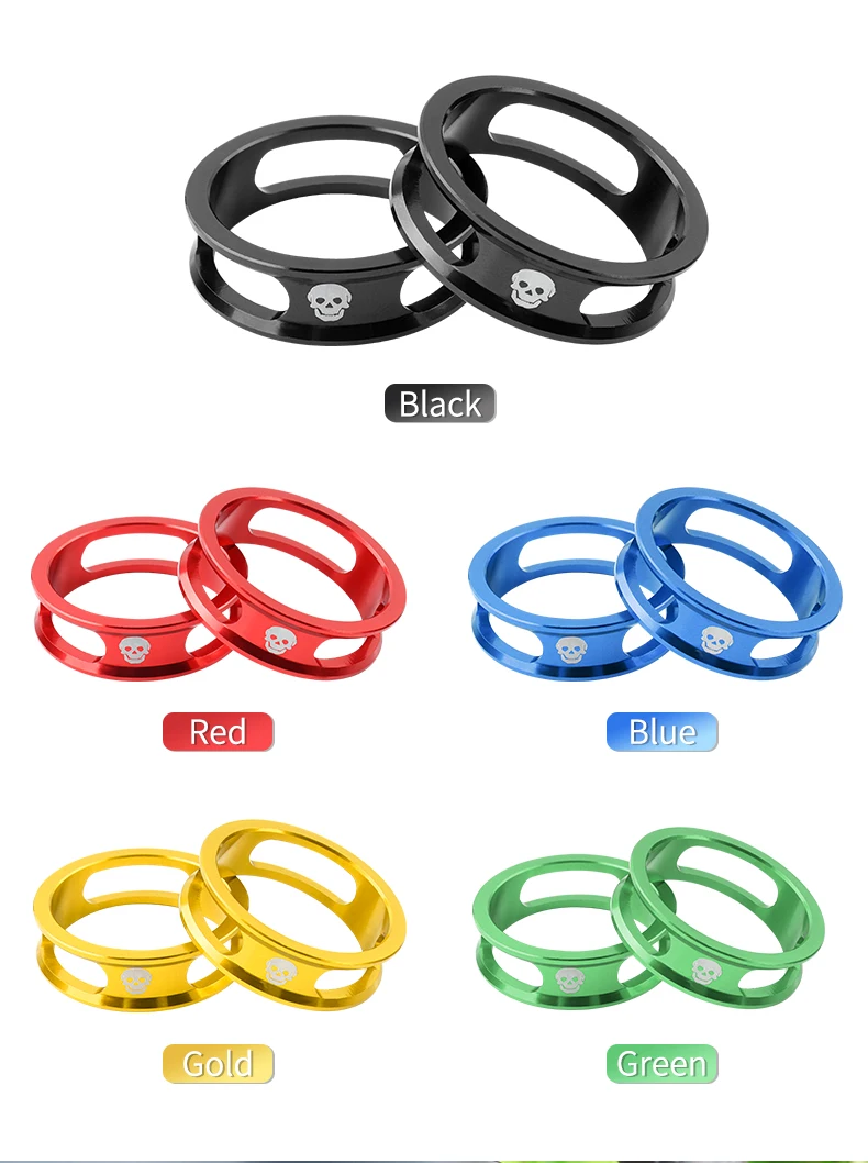 MUQZI Fork Washer 10mm CNC Bike Headset Spacer For 1-1/8 inch 28.6mm MTB BMX Road Bicycle Fork Washer