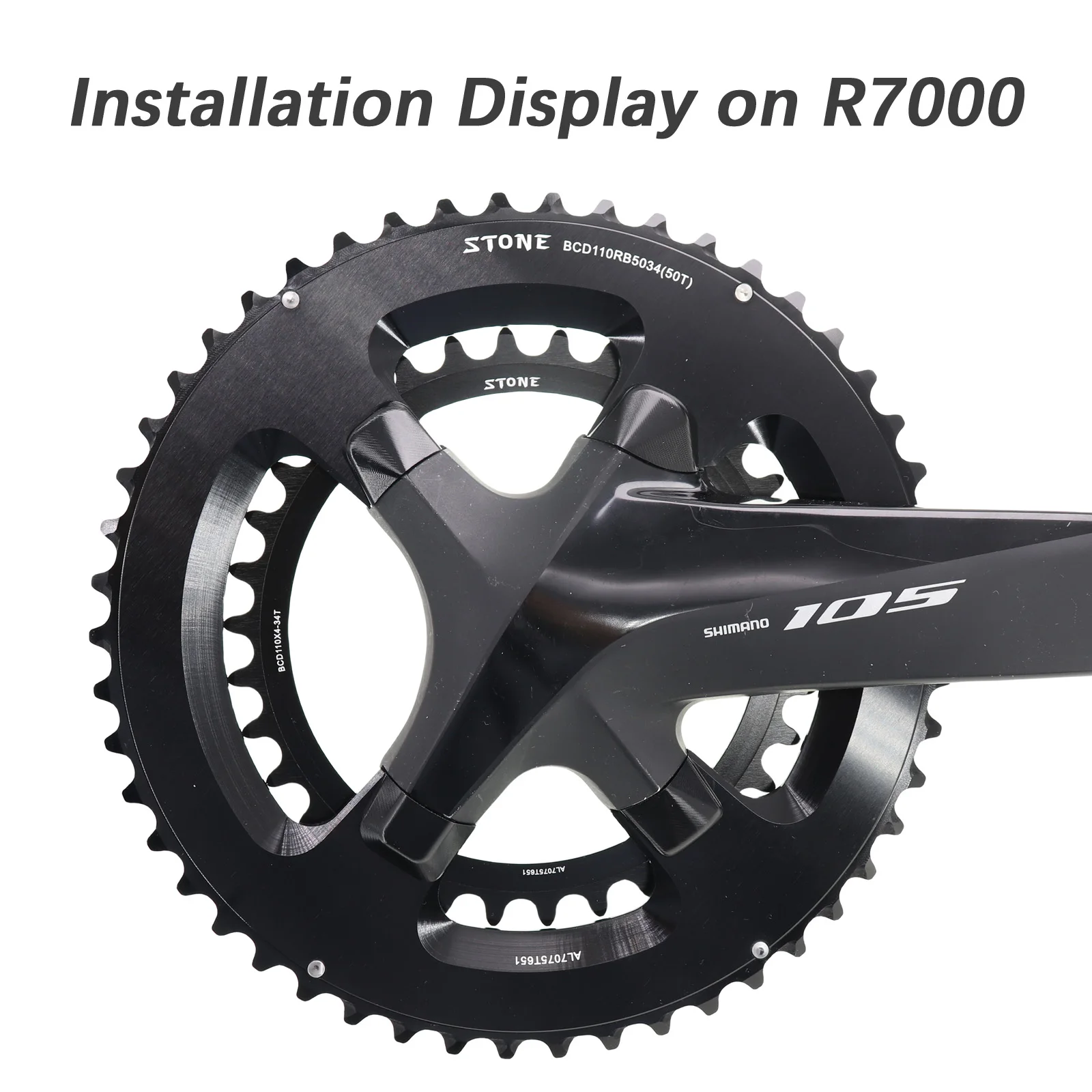 Snail Chainring Decoration Cap for Shimano 105 R7000 R8000 R9100 Cap Cover 4-bolt for Road Bike Decor Cap Crank Cover