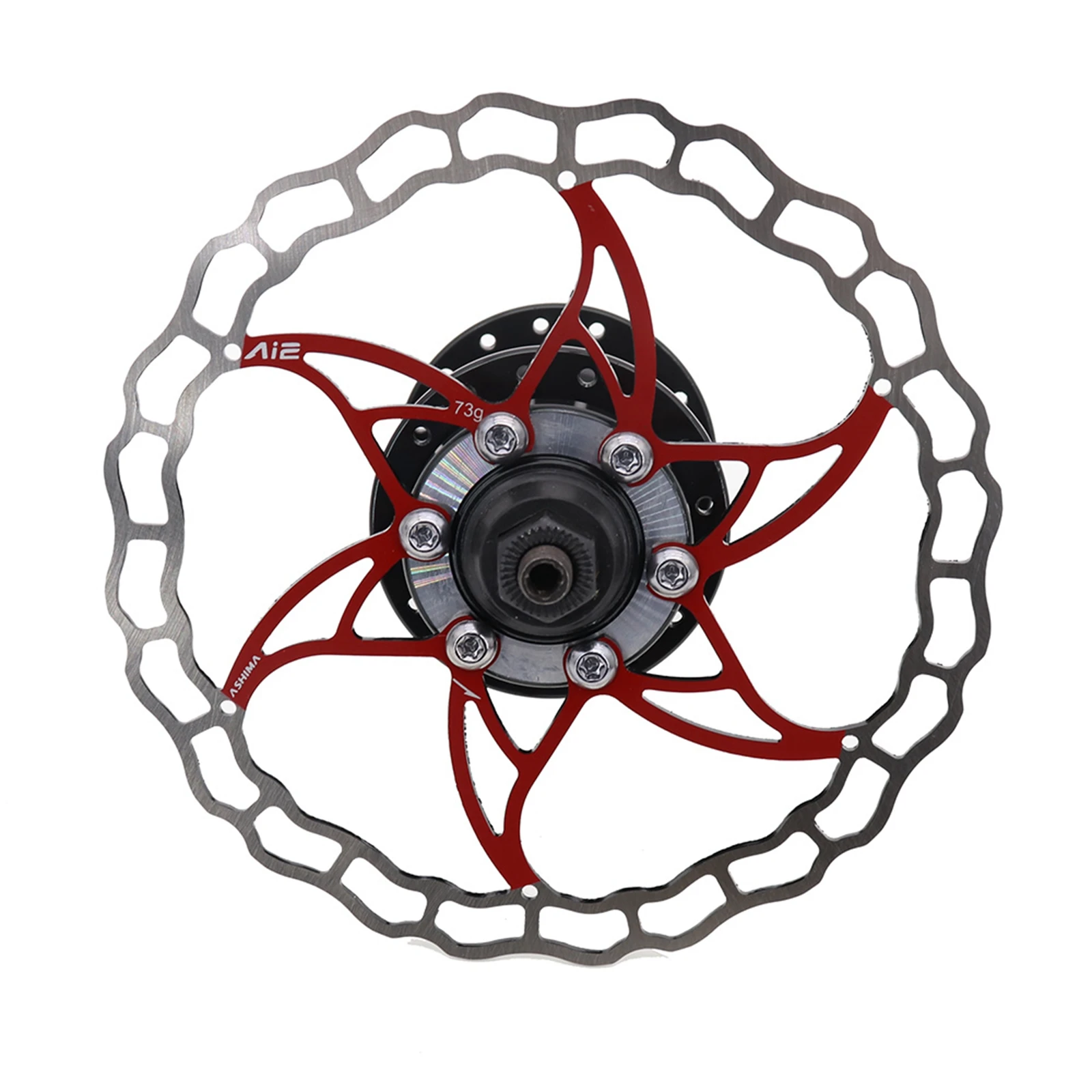 ASHIMA ARO 09 Brake Disc Rotor Only 64g MTB Bike Stainless Steel 140mm 160mm 180mm 203mm with 6 Bolts Black Red 1PC