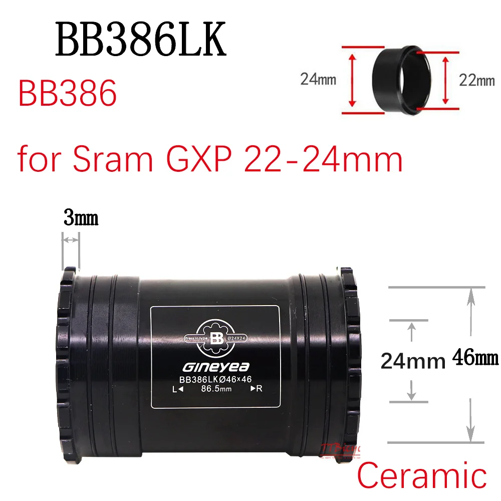 Gineyea Bike bottom bracket BB30 PF30 BB86 BB92 BB386 THREAD TOGETHER THREAD THRU road bike MTB for Shimano for SRAM GXP
