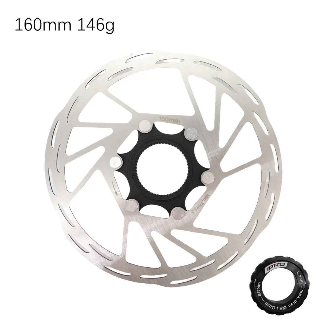 IIIPRO Bike Center Lock Disc Brake Rotor 140 160 180mm 203mm MTB Road Mountain Cooling Brake Disc And Lock Ring