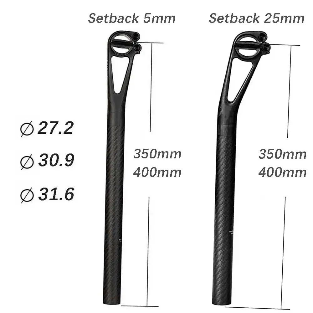 Elita One Carbon Seat post Setback 5mm/25mm MTB/Road Bike Seatpost 27.2/30.9/31.6mm Carbon Fiber Half Shell Master