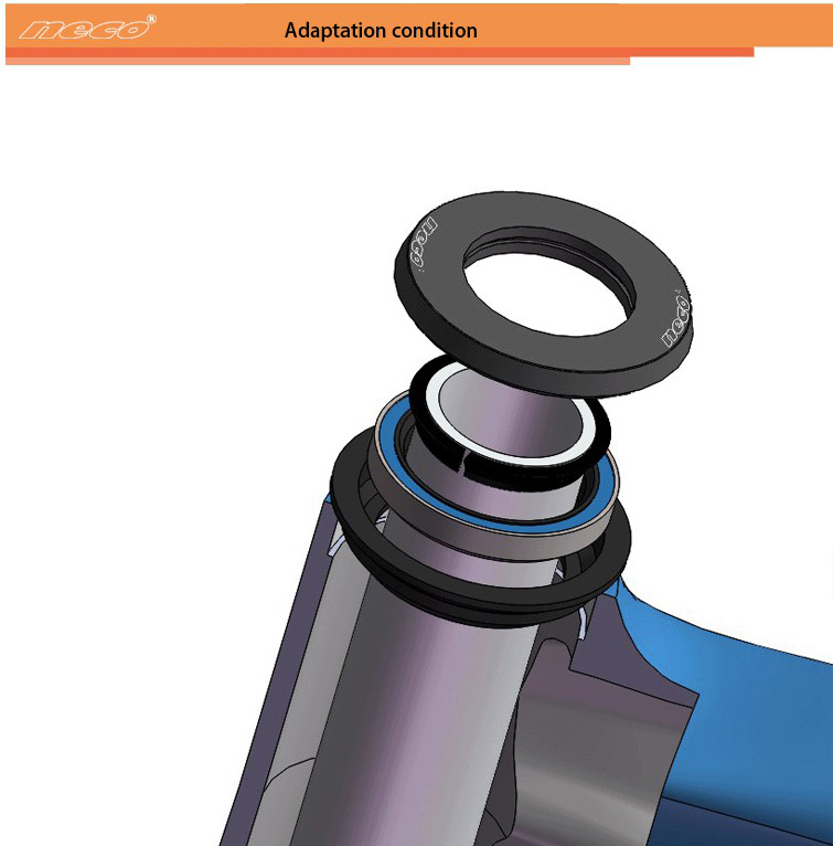 Neco bike Headset integrated Threadless bearing 44 55 56mm ZS44 ZS55 ZS56 39.8 30 1 1/8 1 1/2 Tapered Straight MTB Road