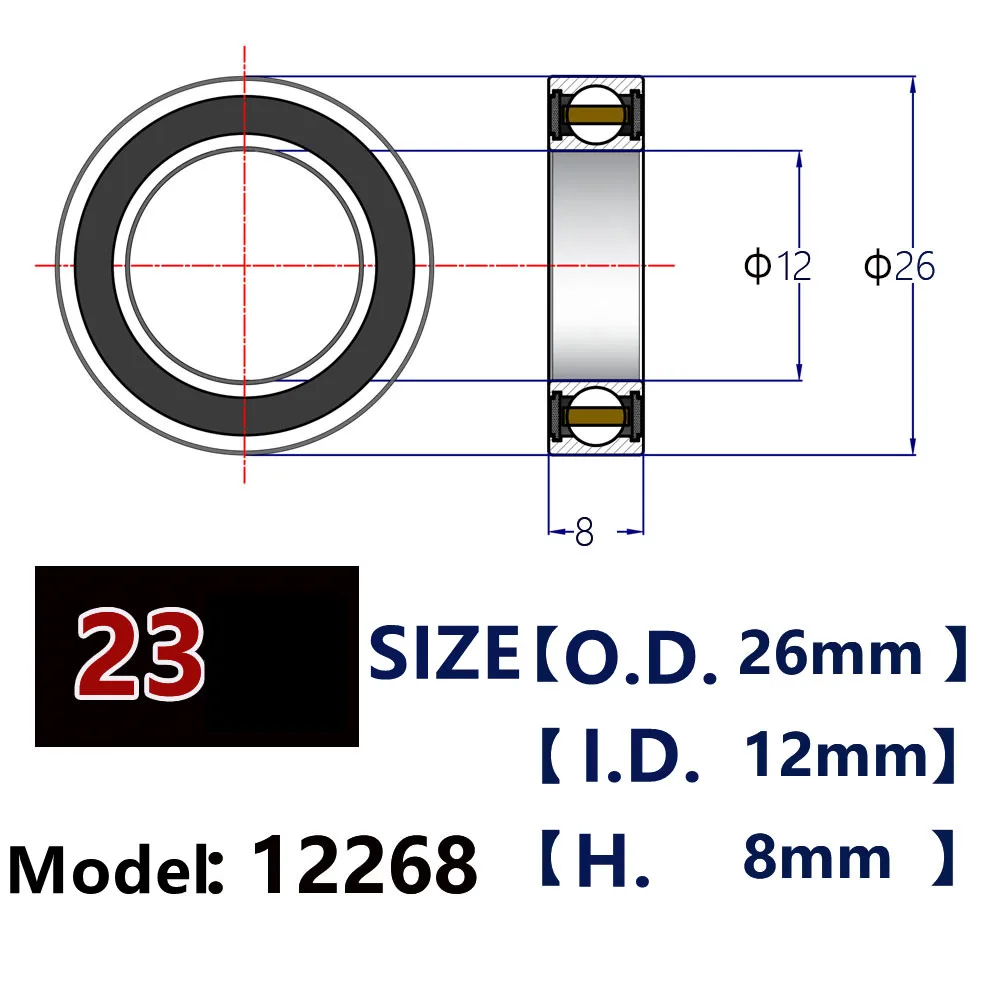 Bike Hub Ceramic Bearings for Road Bike Mountain Disc Brake Thru Axle Hubs Super Light Lubricant 6802 6803 6902 6903