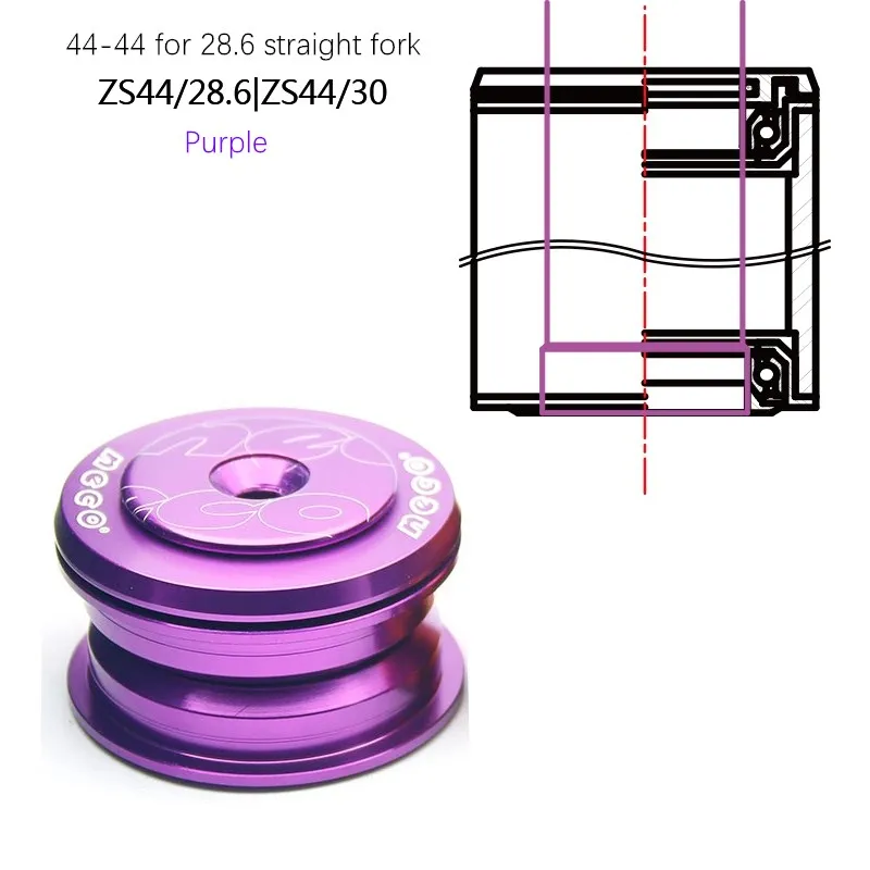 Neco bike Headset integrated Threadless bearing 44 55 56mm ZS44 ZS55 ZS56 39.8 30 1 1/8 1 1/2 Tapered Straight MTB Road