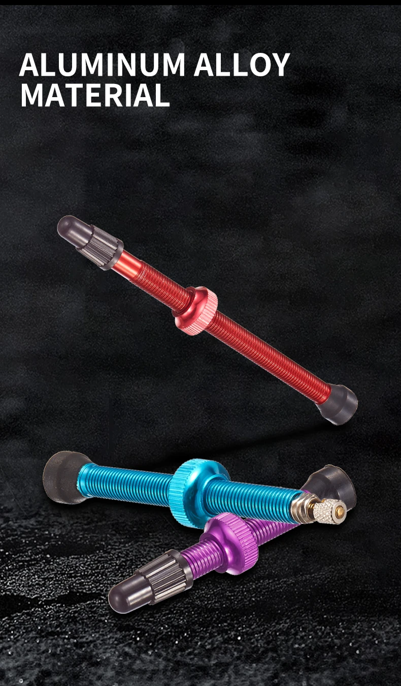 VXM Bicycle Vacuum Valve 40mm/60mm Road Bicycle Tire Valves Alloy MTB Road Bike Tubeless Air Valve Vacuum Nozzle Cycling