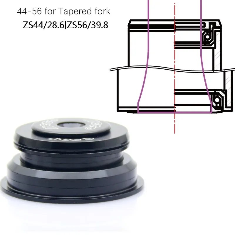Neco bike Headset integrated Threadless bearing 44 55 56mm ZS44 ZS55 ZS56 39.8 30 1 1/8 1 1/2 Tapered Straight MTB Road