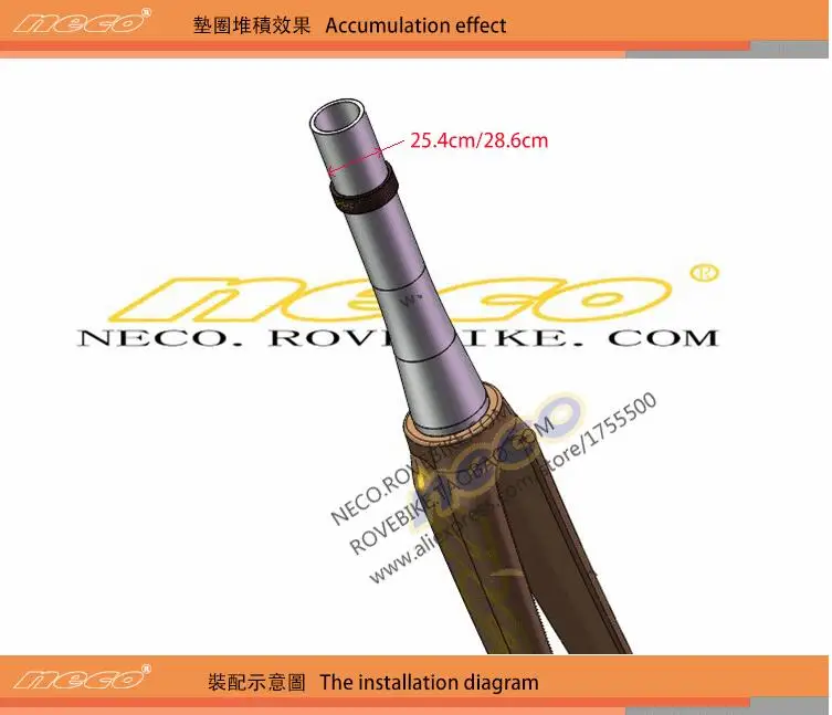 Neco 1.125/1 Inch 25.4/28.6mm 20/10/5/3/2mm Bicycle Fork Headset Carbon Fiber Bike Fork Adjust Dust Cover Spacer Washer