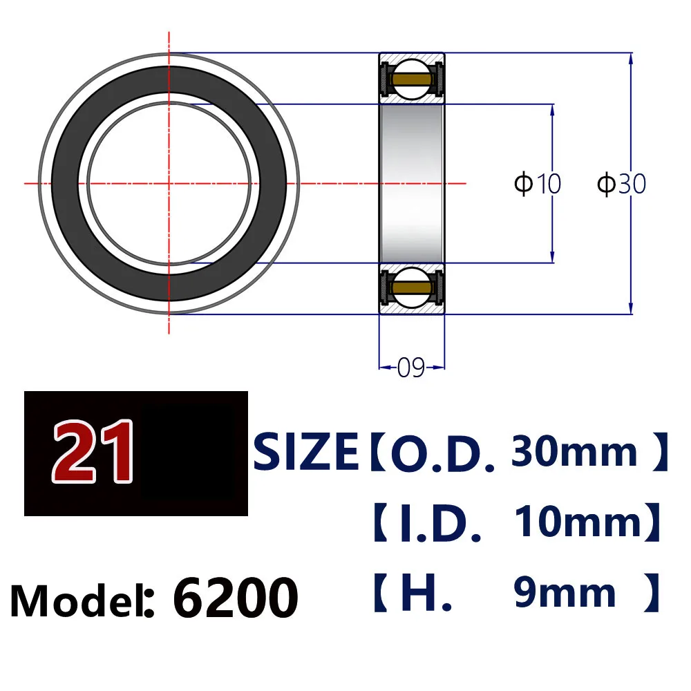 Bike Hub Ceramic Bearings for Road Bike Mountain Disc Brake Thru Axle Hubs Super Light Lubricant 6802 6803 6902 6903
