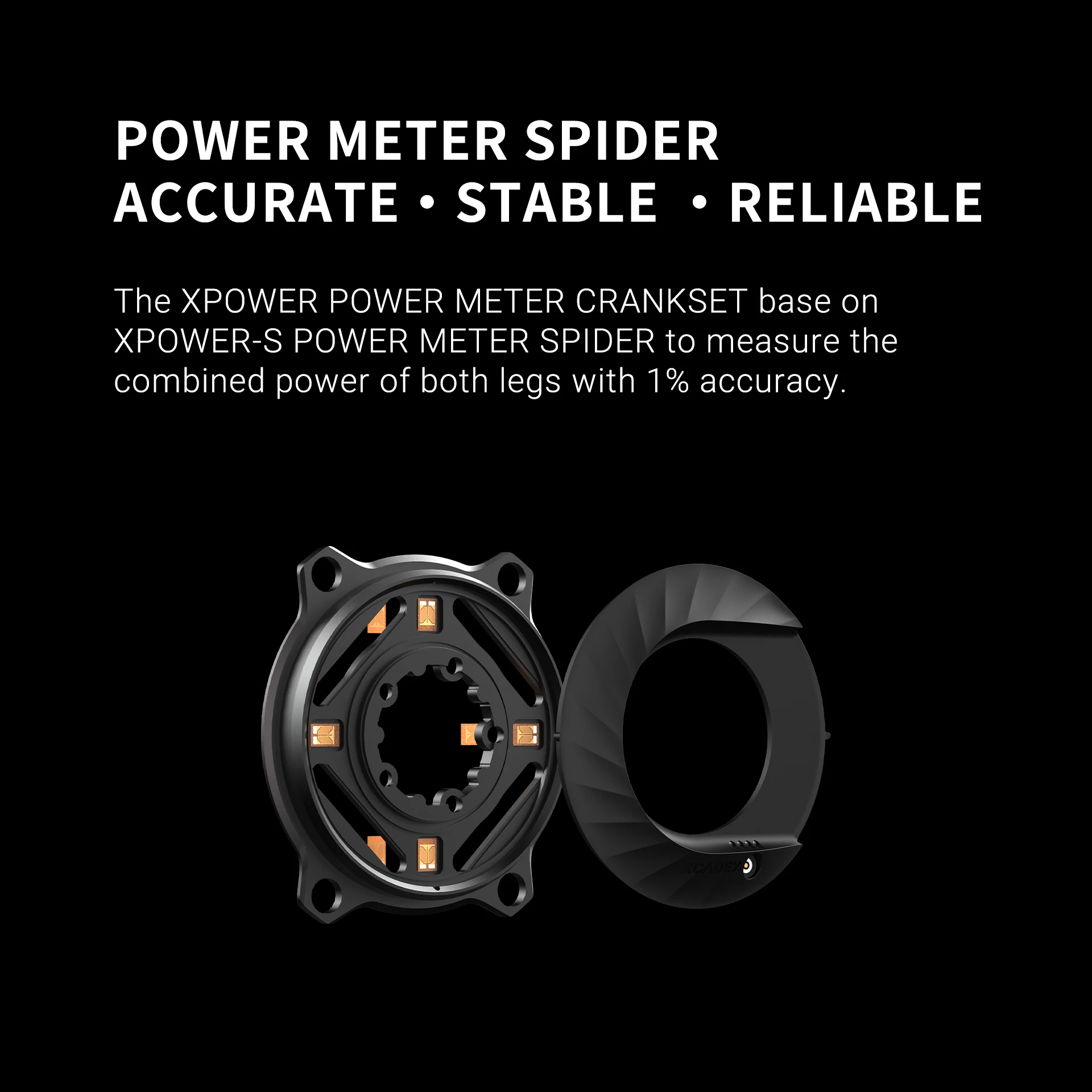 XCADEY Powermeter Power Meter Crankset 104BCD-4s For MTB 110BCD/110BCD-4S/144BCD For Road Bike With Spider