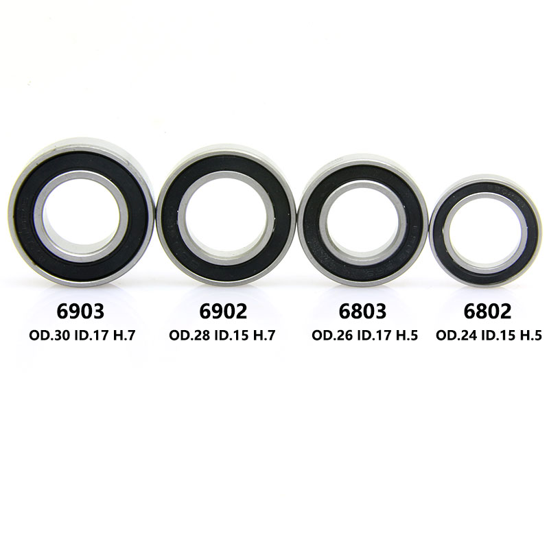 Bike Hub Ceramic Bearings for Road Bike Mountain Disc Brake Thru Axle Hubs Super Light Lubricant 6802 6803 6902 6903