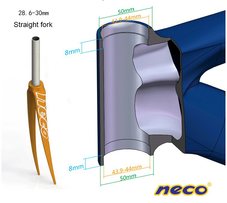 Neco bike Headset integrated Threadless bearing 44 55 56mm ZS44 ZS55 ZS56 39.8 30 1 1/8 1 1/2 Tapered Straight MTB Road