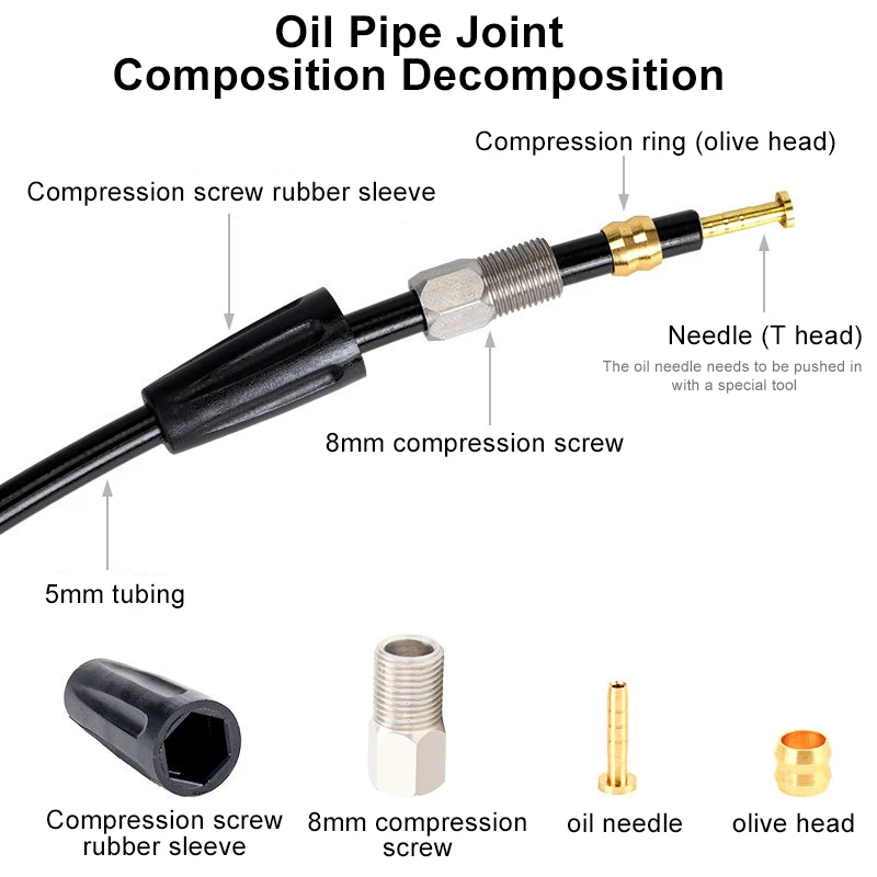 DJC Mountain Bike Oil Needle Brake Olive Head For Shimano DEORE BH90 BH59 for SRAM for MAGURA Oil Hydraulic Brake Cable