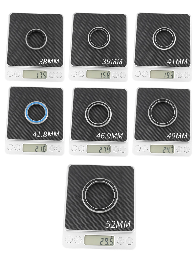 MUQZI Bike Headset Bearing 38 39 41 41.8 46.9 49 52mm General Repair Bearings MTB Steering Bearings Bicycle Accessories