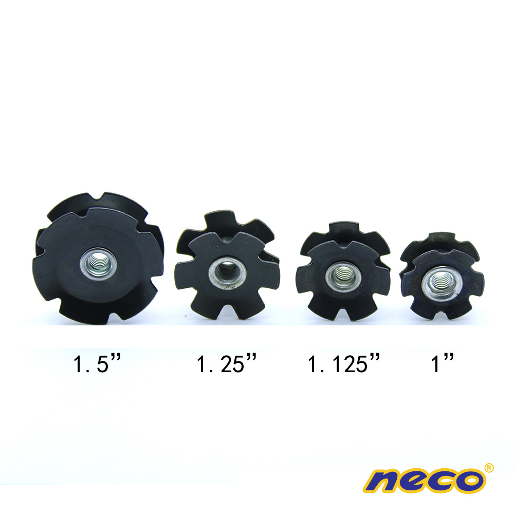 Neco Bike Headset Star Nut Stem Top Cap Cover cap bolt for fork 25.4/28.6/31.8/38.1mm 1 1/8 1 1/4 1 1/2