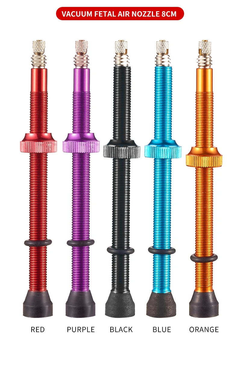VXM Bicycle Vacuum Valve 40mm/60mm Road Bicycle Tire Valves Alloy MTB Road Bike Tubeless Air Valve Vacuum Nozzle Cycling