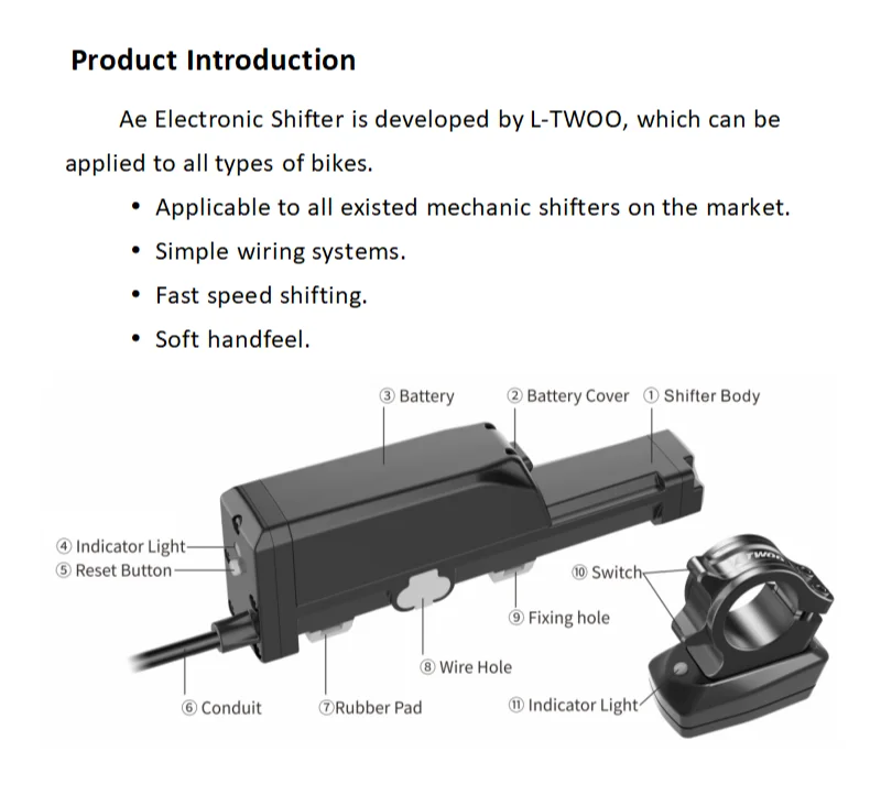 LTWOO Ae Bicycle Electronic Derailleur Groupset Kit 3s-13s