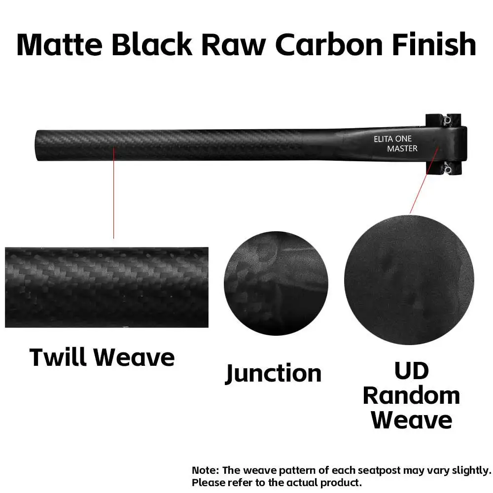 Elita One Carbon Seat post Setback 5mm/25mm MTB/Road Bike Seatpost 27.2/30.9/31.6mm Carbon Fiber Half Shell Master