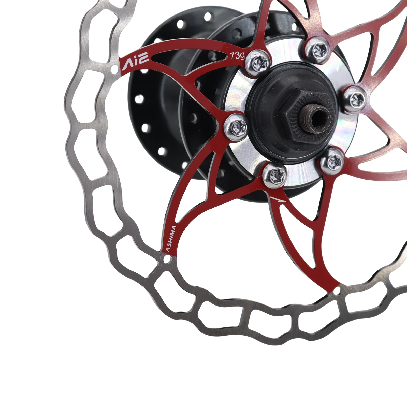 ASHIMA ARO 09 Brake Disc Rotor Only 64g MTB Bike Stainless Steel 140mm 160mm 180mm 203mm with 6 Bolts Black Red 1PC