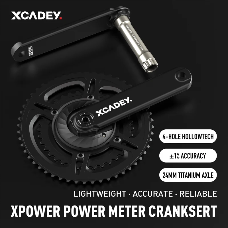 XCADEY Powermeter Power Meter Crankset 104BCD-4s For MTB 110BCD/110BCD-4S/144BCD For Road Bike With Spider
