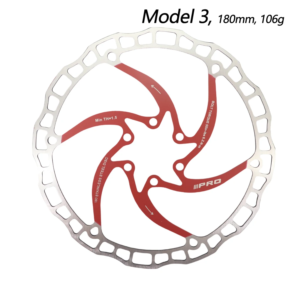 IIIPRO Bike disc brake oil slick balck red stainless steel MTB road bike 160 180 203 rainbow 6 bolts G3 rotor ipro