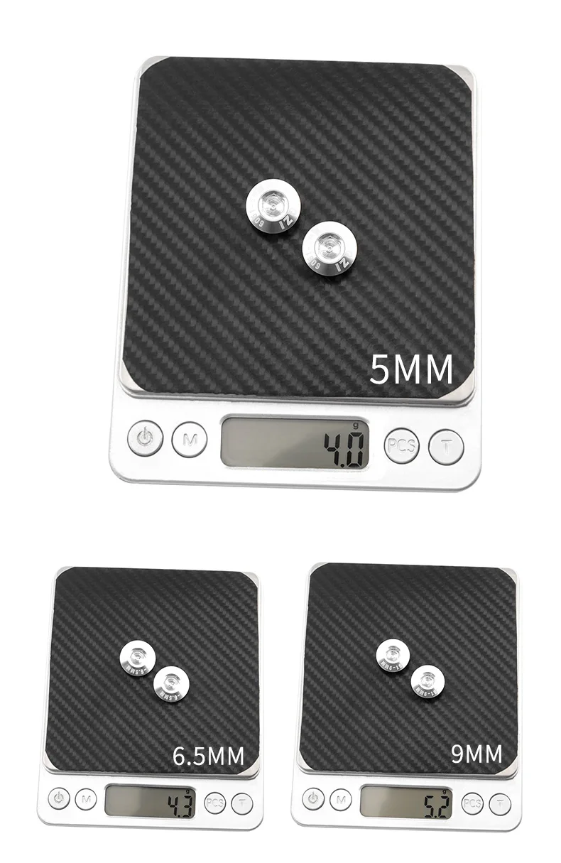 MUQZI 2PCS Bicycle Pedal Cover Bolts M14x5/6.5/9mm Aluminum Bike Pedal Dust-protection Screw MTB Road Cycling Repair