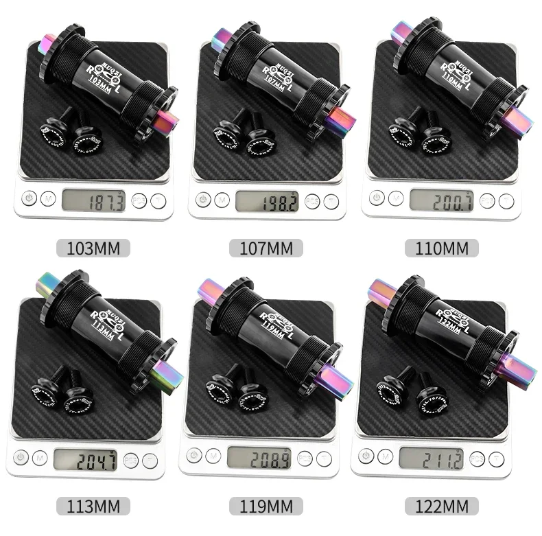 MUQZI Titanium Alloy Bottom Bracket BB68 103 107 110 113 119 122mm Ceramic Square Taper Bottom Bracket 68mm