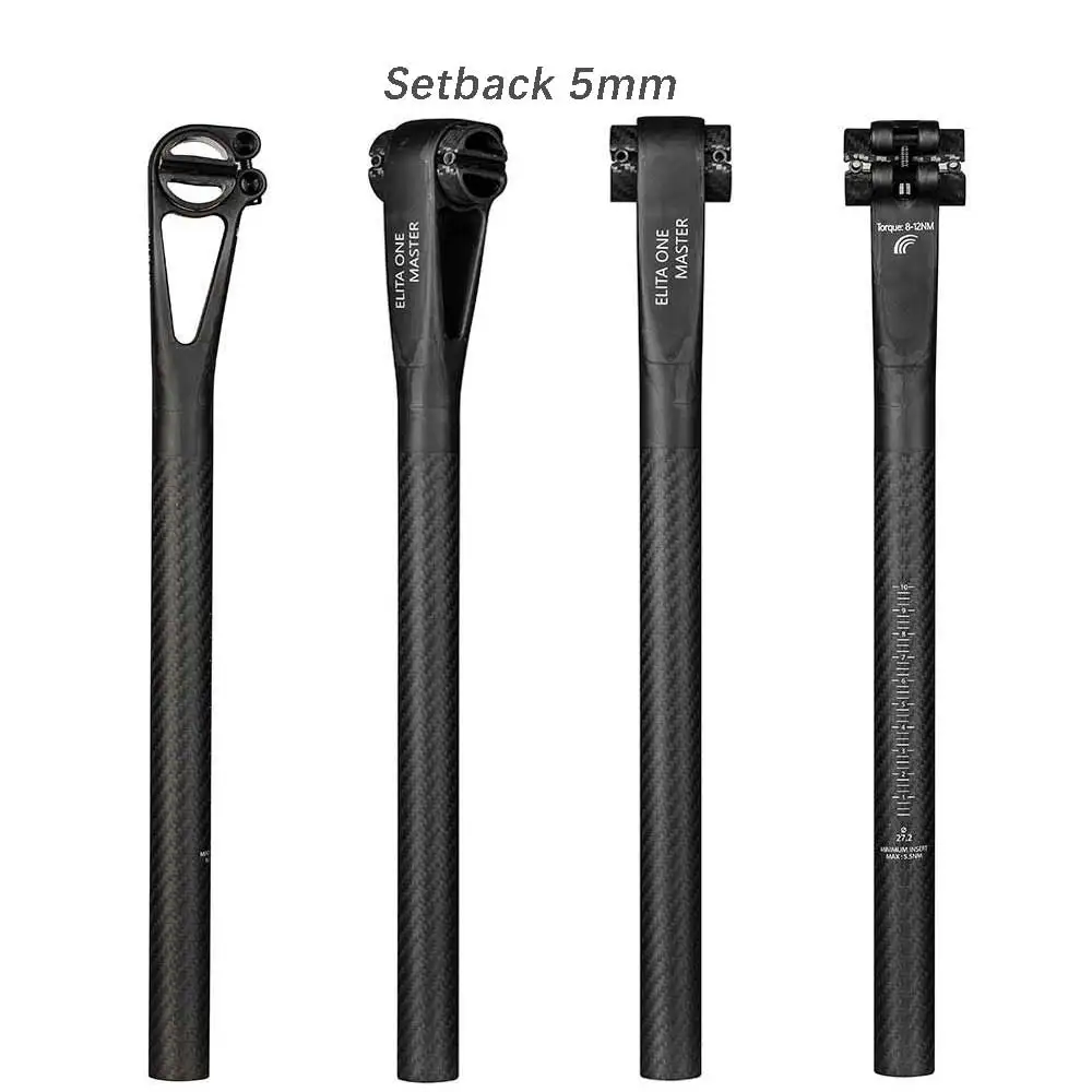 Elita One Carbon Seat post Setback 5mm/25mm MTB/Road Bike Seatpost 27.2/30.9/31.6mm Carbon Fiber Half Shell Master
